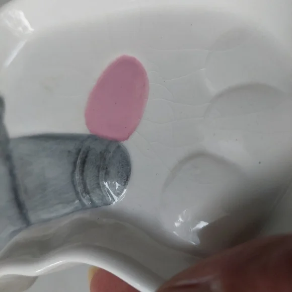 Vintage* Easter Rabbit 3-Section Ceramic Serving Plate - Picture 2 of 9